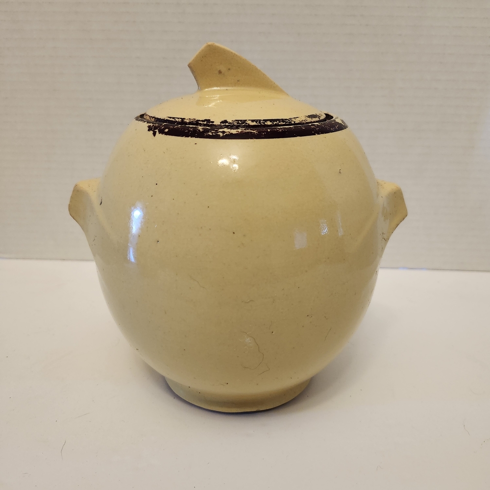 Vintage Yellow Round Ball Cookie Jar